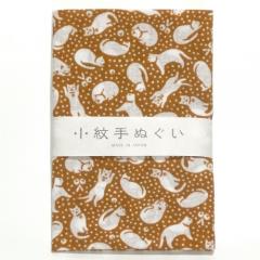 日本手ぬぐい 35 鈴ねこ 小紋柄 てぬぐい 手拭い 和手拭い