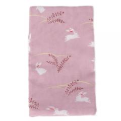 ガーゼ手ぬぐい ハンカチ 和ウサギ(ピンク) 日本製 和柄 送料無料