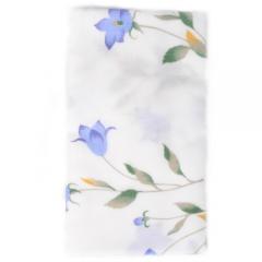 ガーゼ手ぬぐい ハンカチ キキョウ (ブルー) 日本製 和柄 送料無料