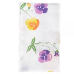 ガーゼ手ぬぐい ハンカチ パンジー (イエロー) 日本製 和柄 送料無料