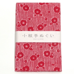 日本手ぬぐい 16 椿 小紋柄 てぬぐい 手拭い 和手拭い