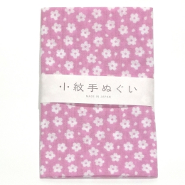 日本手ぬぐい 20 薄桜 小紋柄 てぬぐい 手拭い 和手拭い