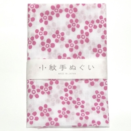 日本手ぬぐい 24 小花(ピンク) 小紋柄 てぬぐい 手拭い 和手拭い