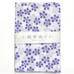日本手ぬぐい 25 小花(ブルー) 小紋柄 てぬぐい 手拭い 和手拭い